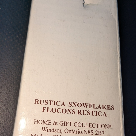 6 Vintage Home & Gift Rustic Snowflake Ornaments - Picture 2 of 3